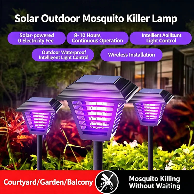 Solar Outdoor Physical Electric Mosquito Killer Waterproof Courtyard Lighting Mosquito Lamp
