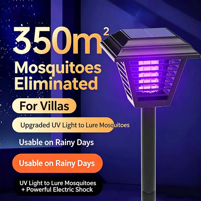 Solar Outdoor Physical Electric Mosquito Killer Waterproof Courtyard Lighting Mosquito Lamp