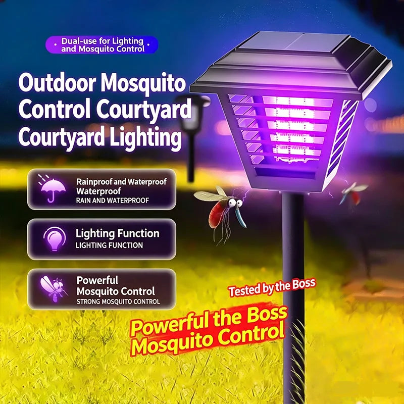 Solar Outdoor Physical Electric Mosquito Killer Waterproof Courtyard Lighting Mosquito Lamp
