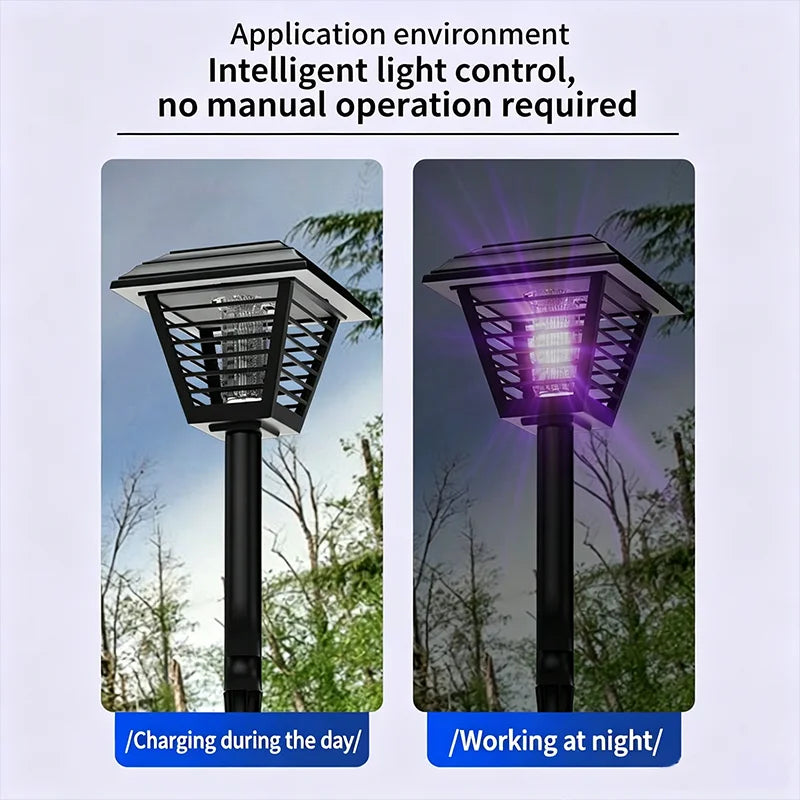Solar Outdoor Physical Electric Mosquito Killer Waterproof Courtyard Lighting Mosquito Lamp
