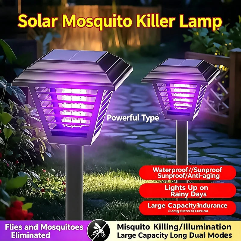 Solar Outdoor Physical Electric Mosquito Killer Waterproof Courtyard Lighting Mosquito Lamp